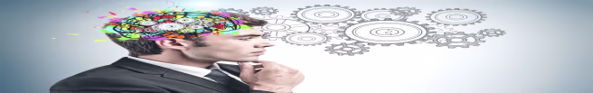 A man practices an IQ test and assesses his cognitive skills.
