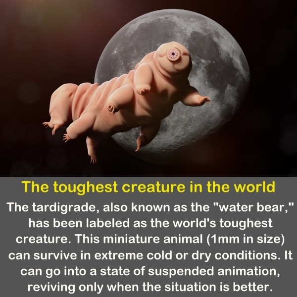 The tardigrade is also known as the water bear.